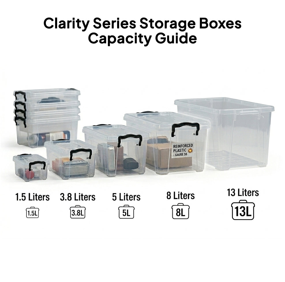 Plastic Storage Box with Lid Set