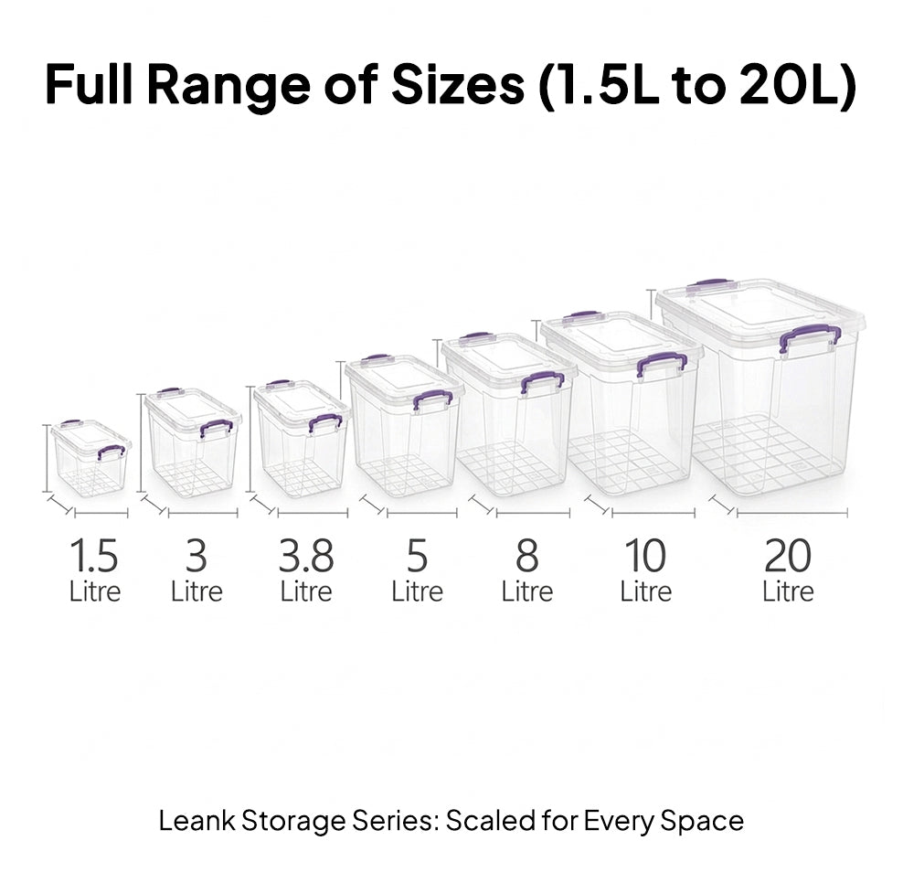 Clear Storage Box with Lock Lid
