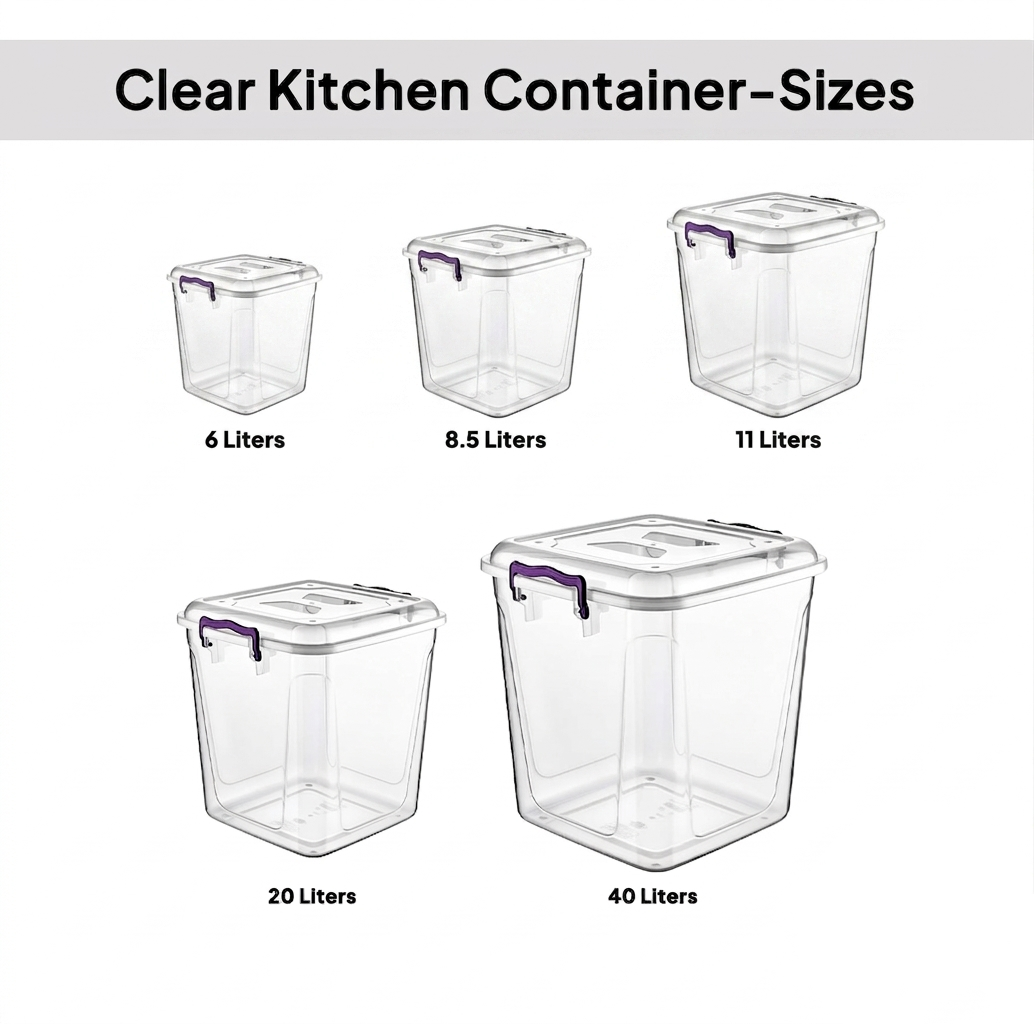 Clear Pantry Food Storage Box Set