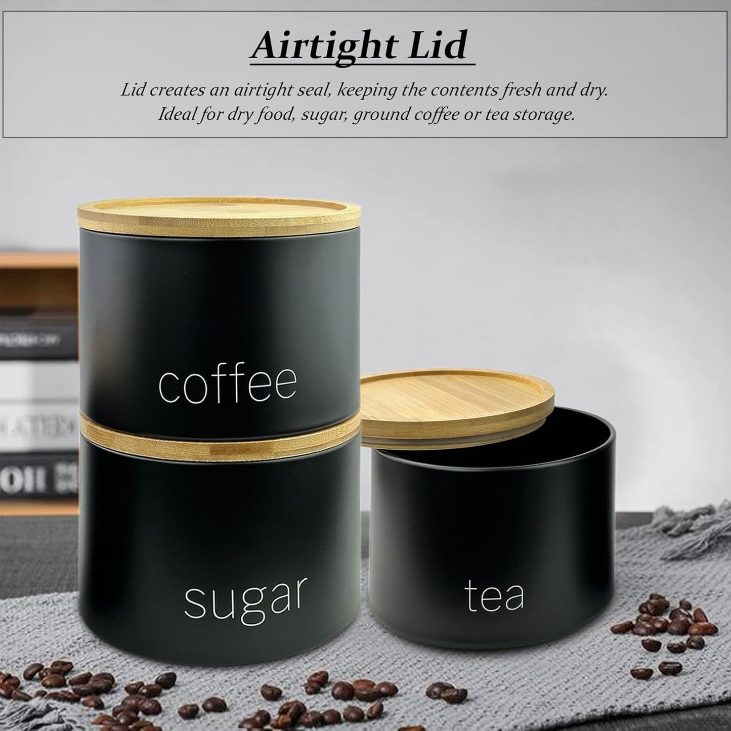 Tea Coffee Sugar Canister Set