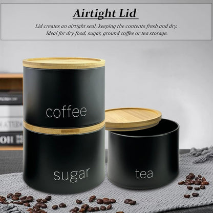 Tea Coffee Sugar Canister Set