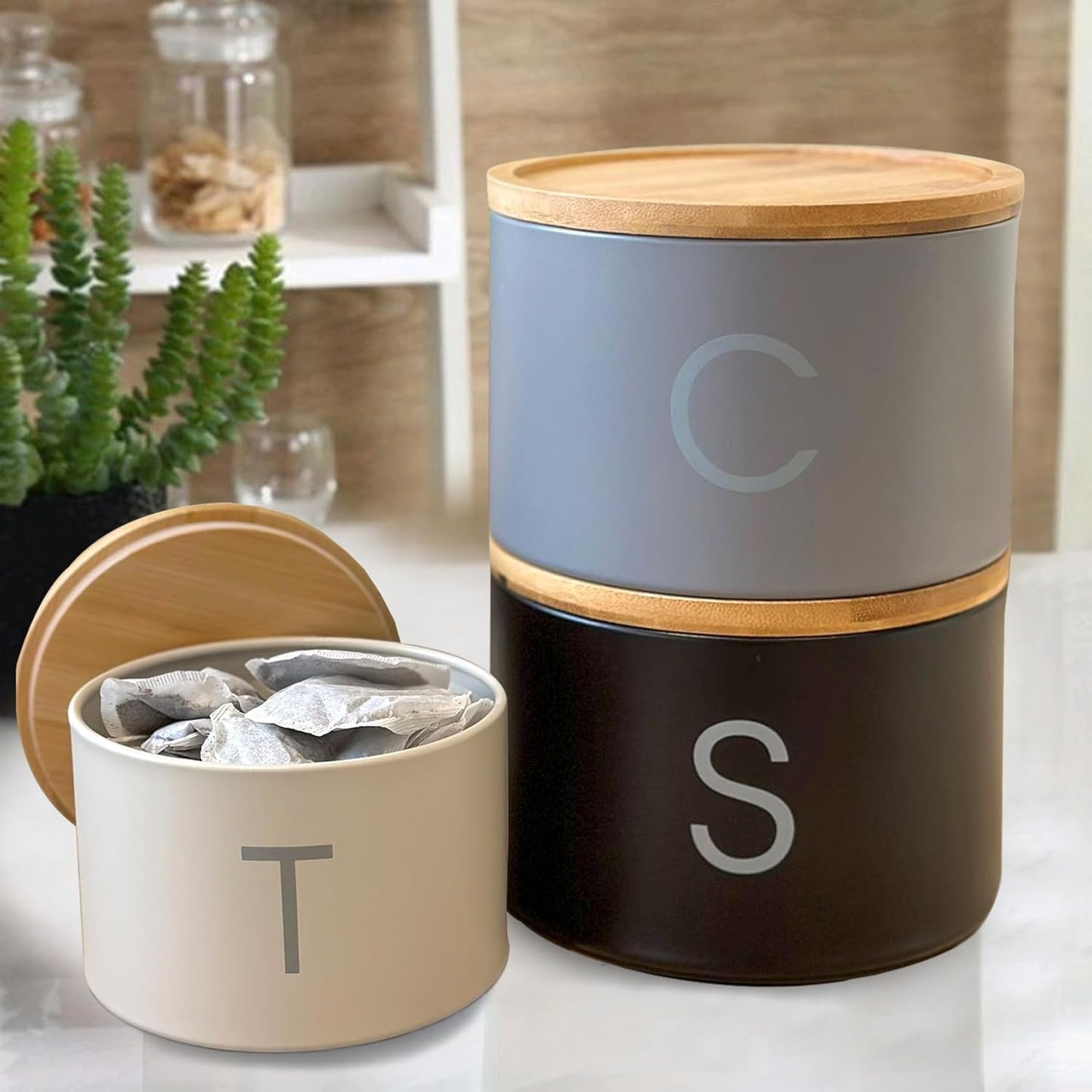 Tea Coffee Sugar Canister Set