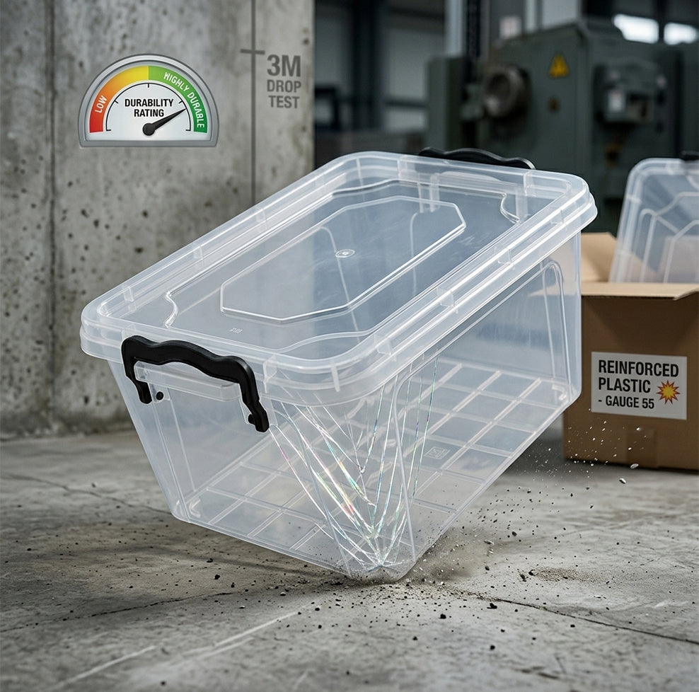 Plastic Storage Box with Lid Set