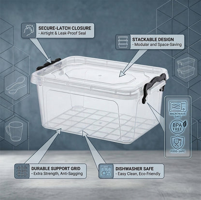 Plastic Storage Box with Lid Set