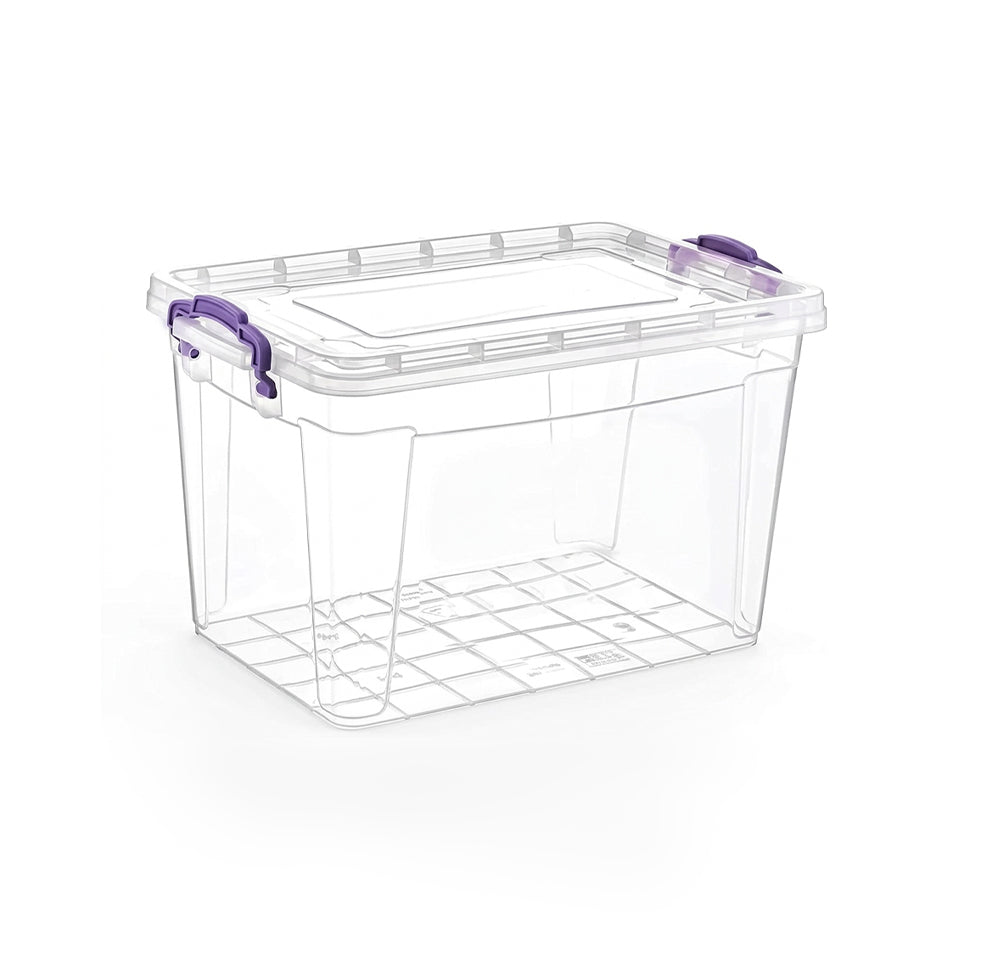 Clear Storage Box with Lock Lid