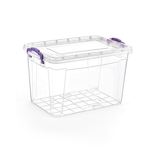 Clear Storage Box with Lock Lid