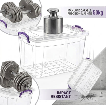 Clear Storage Box with Lock Lid
