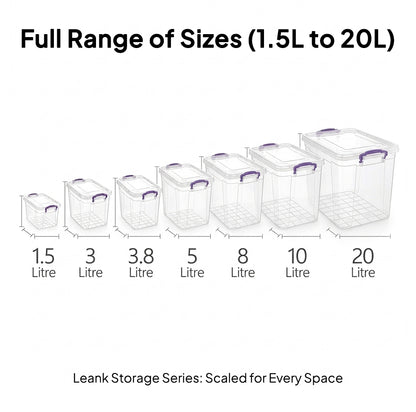 Clear Storage Box with Lock Lid