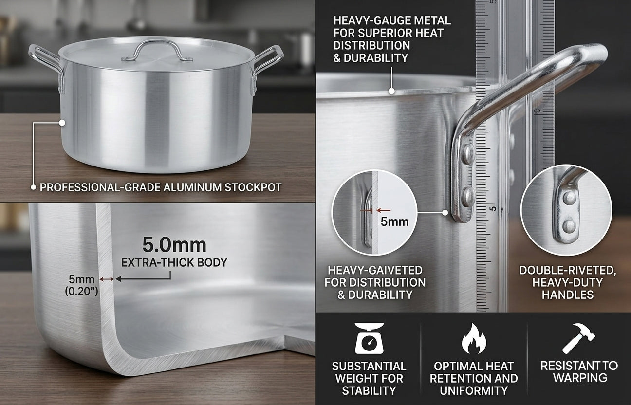 LENAK Pro Chef Aluminum Casserole Set