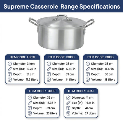 LENAK Supreme Aluminum Casserole
