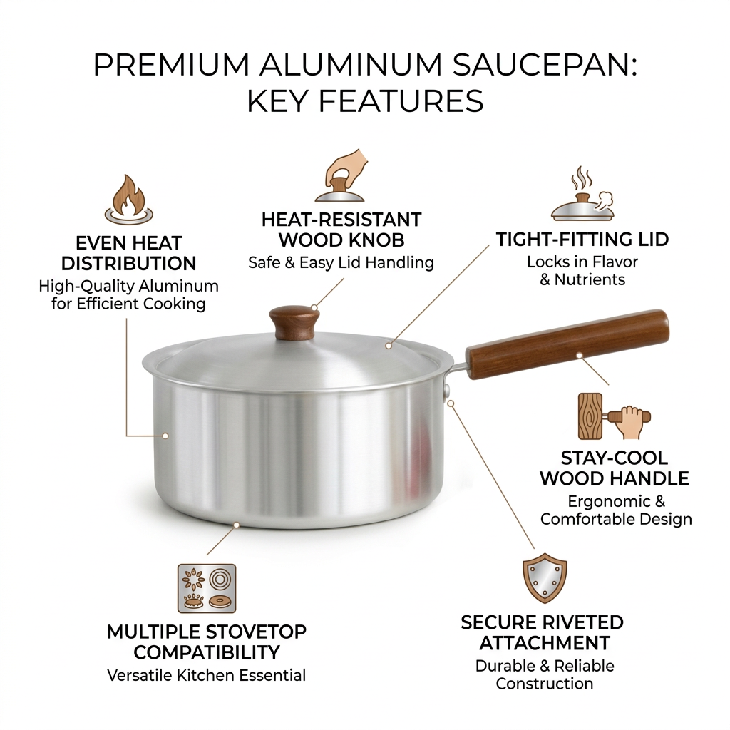 LENAK Tempo 3pc Aluminum Saucepan