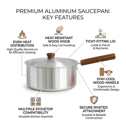 LENAK Tempo 3pc Aluminum Saucepan