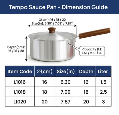 LENAK Tempo 3pc Aluminum Saucepan