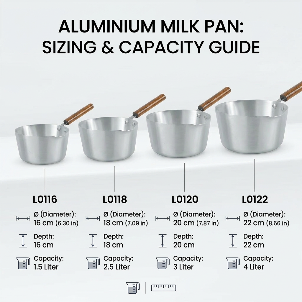LENAK Aluminium Milk Pan