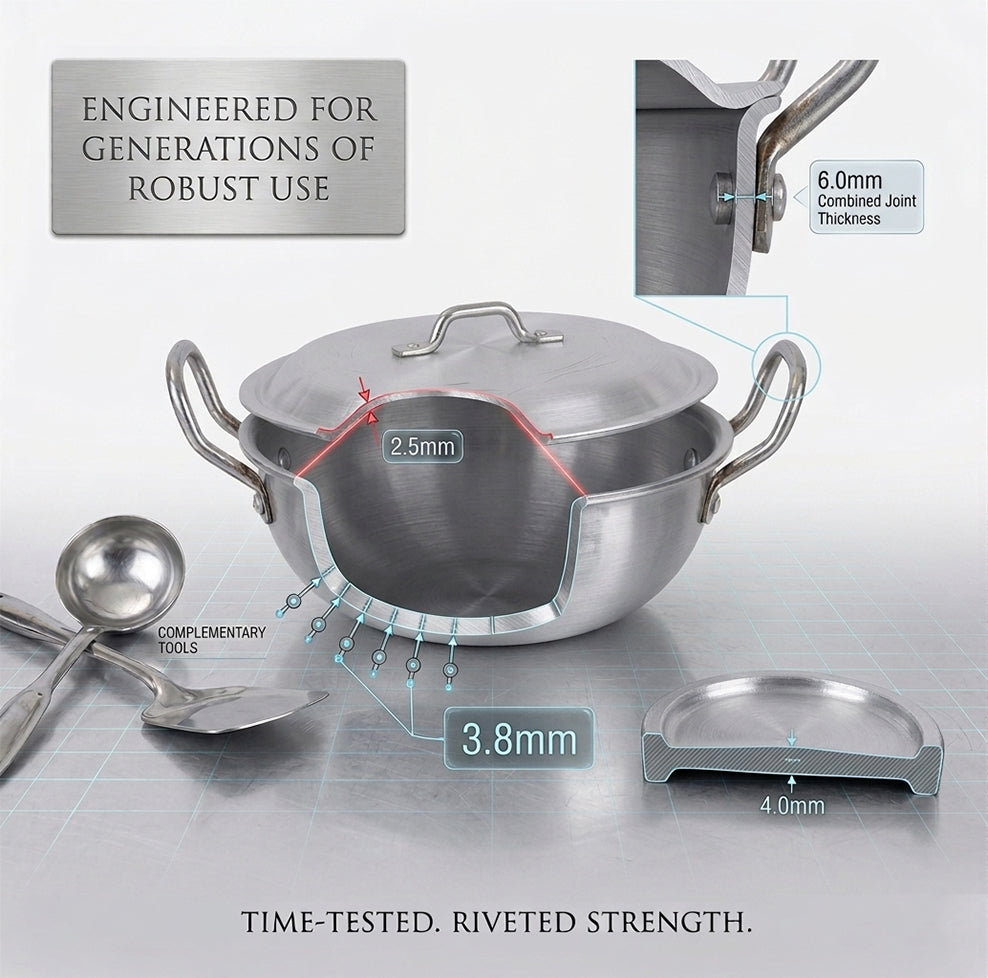 LENAK Aluminum 5pc Induction Wok Set