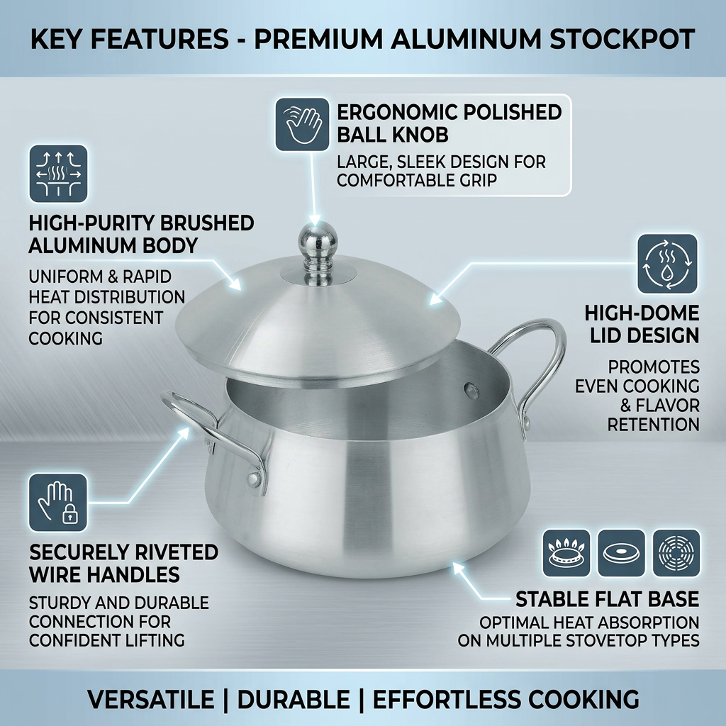 LENAK Belly Induction Casserole Pot Set