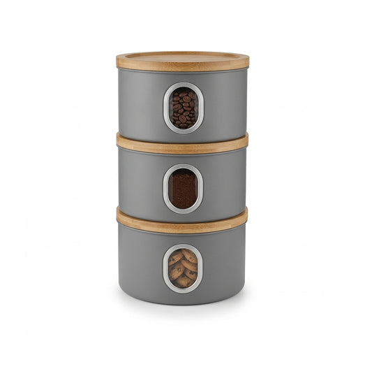 LENAK Airtight Canister Set Grey