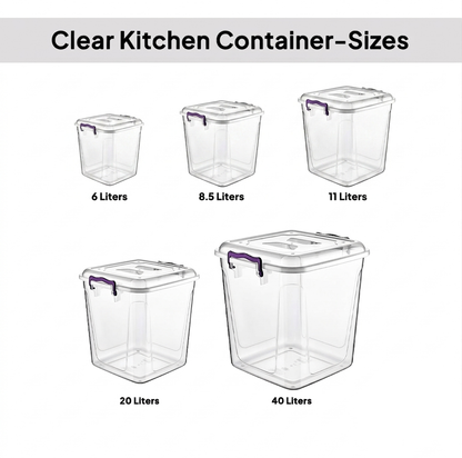 Clear Pantry Food Storage Box Set