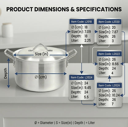 LENAK Luna 5pc Aluminum Casserole Set