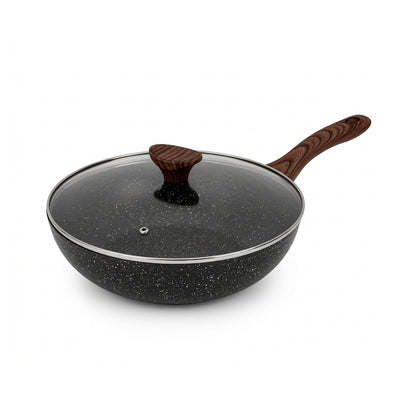 LENAK Non-Stick Wok Pan With Lid