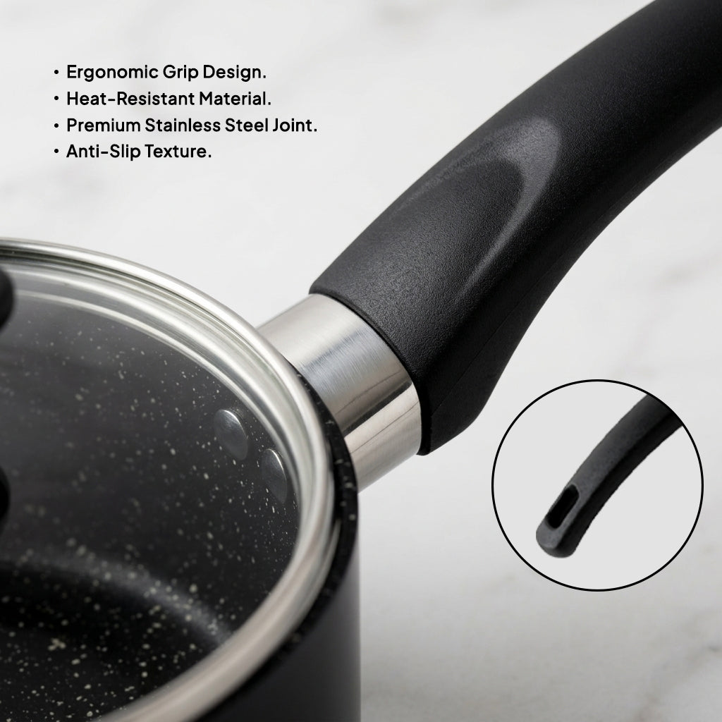 LENAK Non-Stick 3 Piece Saucepan Set