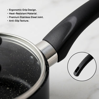 LENAK Non-Stick 3 Piece Saucepan Set