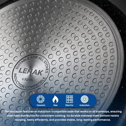 LENAK Non-Stick 3 Piece Saucepan Set