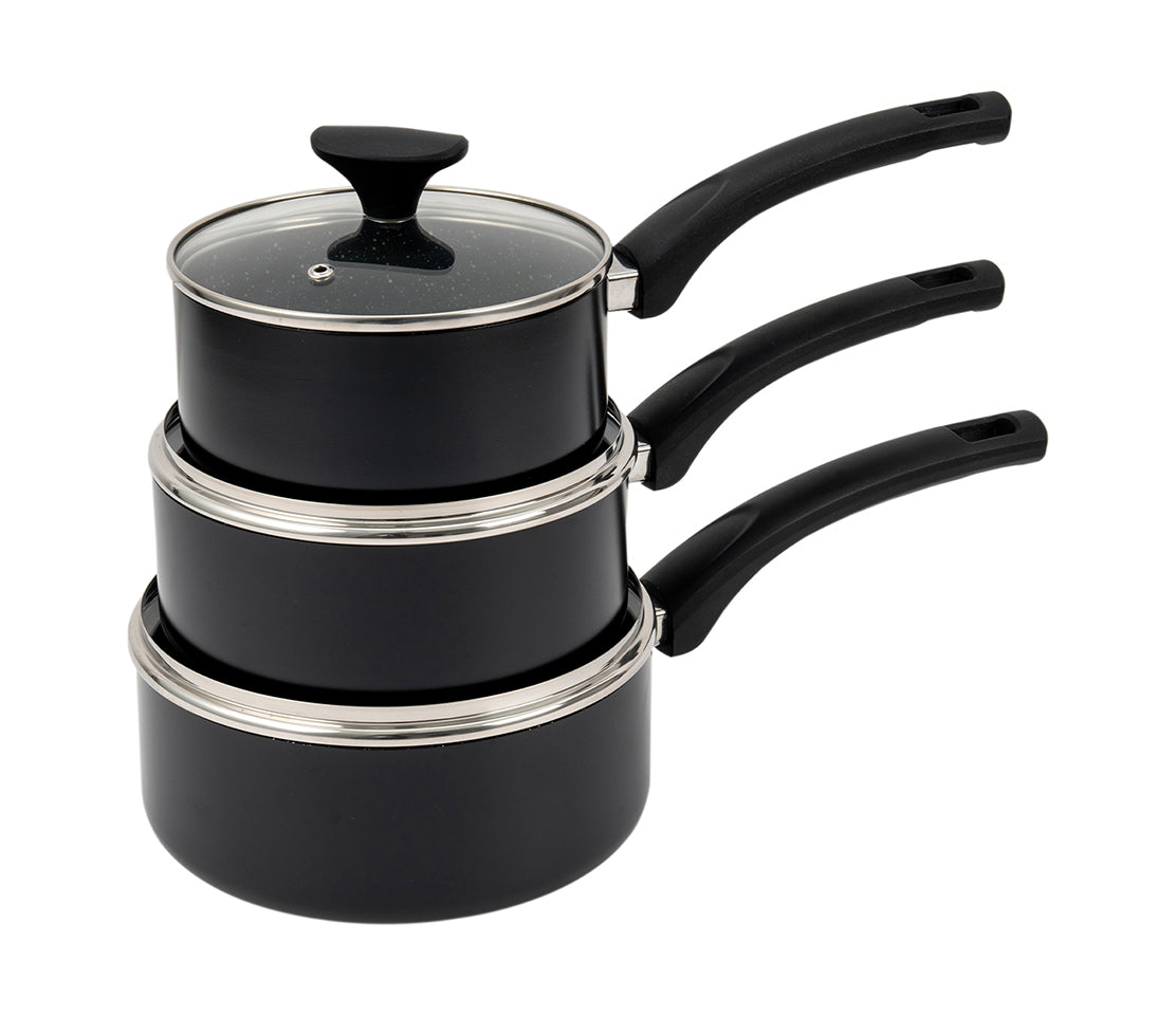 LENAK Non-Stick 3 Piece Saucepan Set