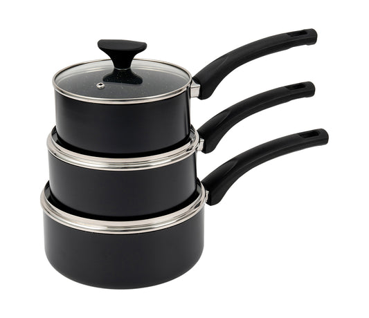 LENAK Non-Stick 3 Piece Saucepan Set