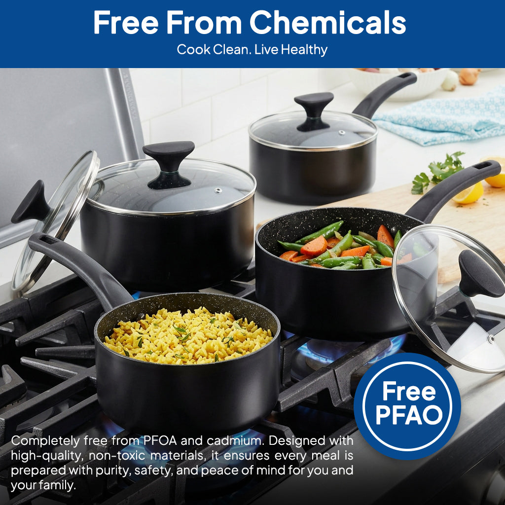 LENAK Non-Stick 3 Piece Saucepan Set