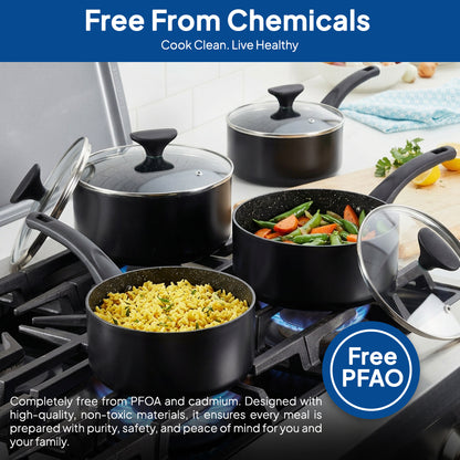LENAK Non-Stick 3 Piece Saucepan Set