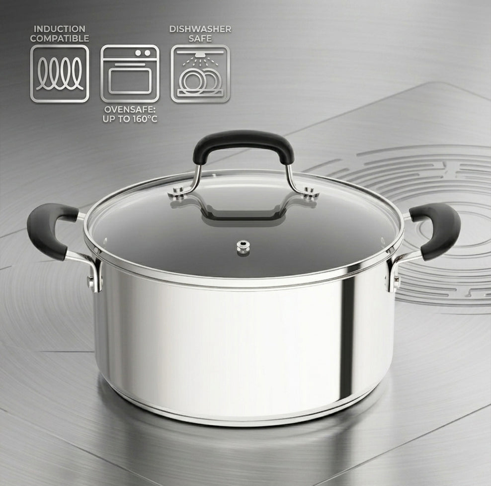LENAK 5L Induction Stock Pot Lid