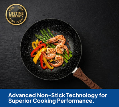 LENAK Non-Stick Wok Pan With Lid
